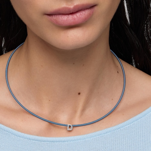 Charm em prata letra D 7&nbsp;mm TOUS Mesh Tube 