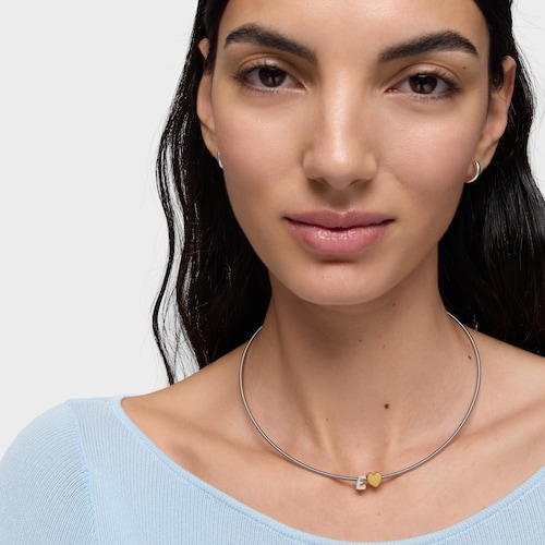 Charm TOUS Mesh Tube de plata letra E 7 mm 