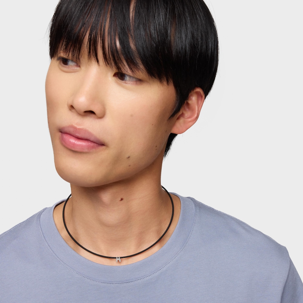 Charm en argent lettre&nbsp;H 7&nbsp;mm TOUS Mesh Tube 