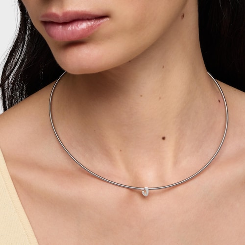 Charm em prata letra J 7&nbsp;mm TOUS Mesh Tube 