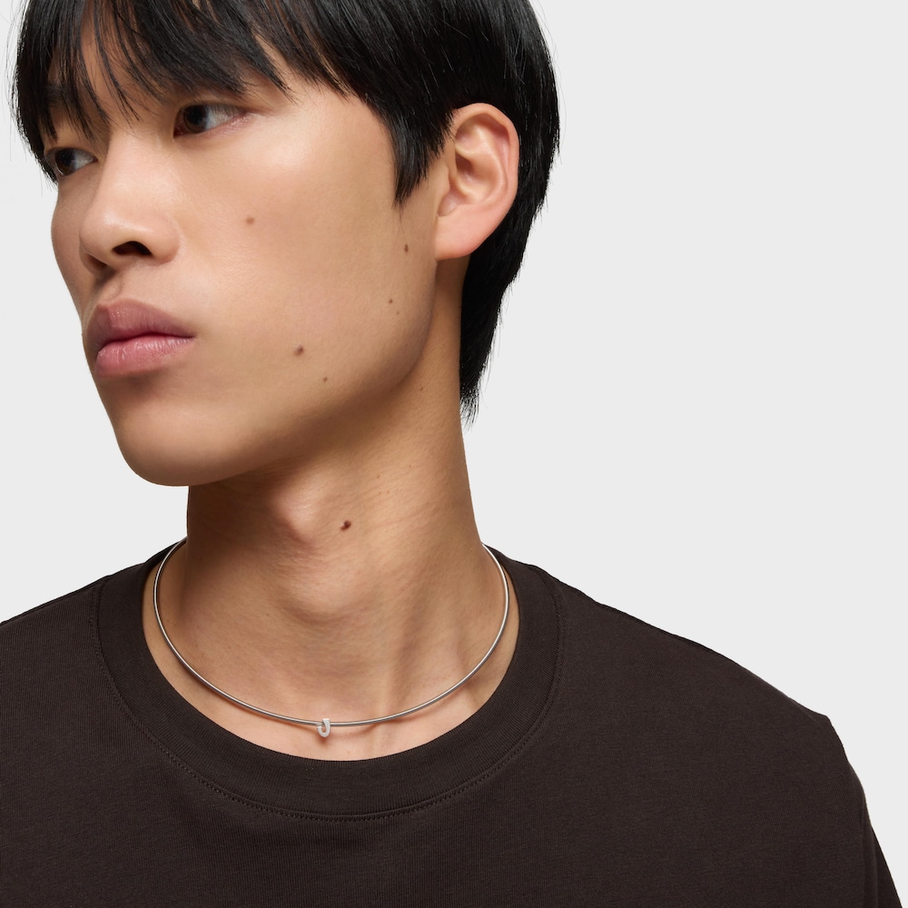 Charm TOUS Mesh Tube de plata lletra J 7 mm