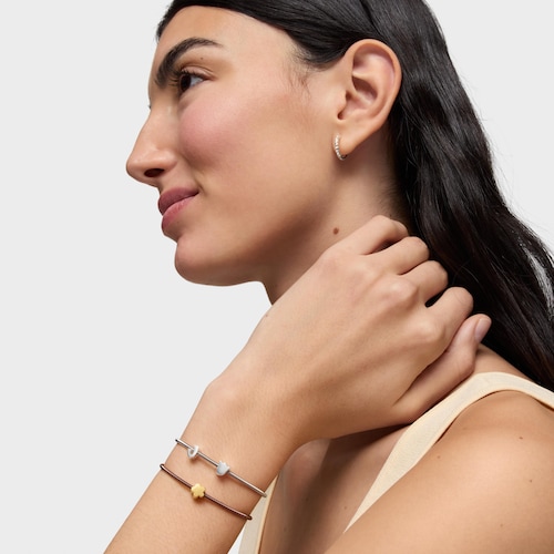 Charm em prata letra J 7&nbsp;mm TOUS Mesh Tube 