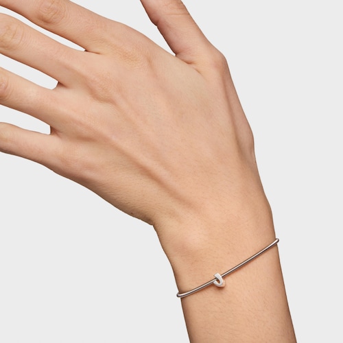 Charm em prata letra J 7&nbsp;mm TOUS Mesh Tube 