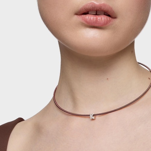Charm em prata letra K 7&nbsp;mm TOUS Mesh Tube 