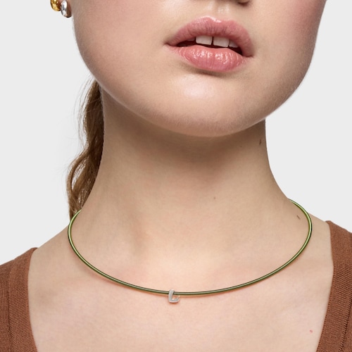 Charm em prata letra L 7&nbsp;mm TOUS Mesh Tube 