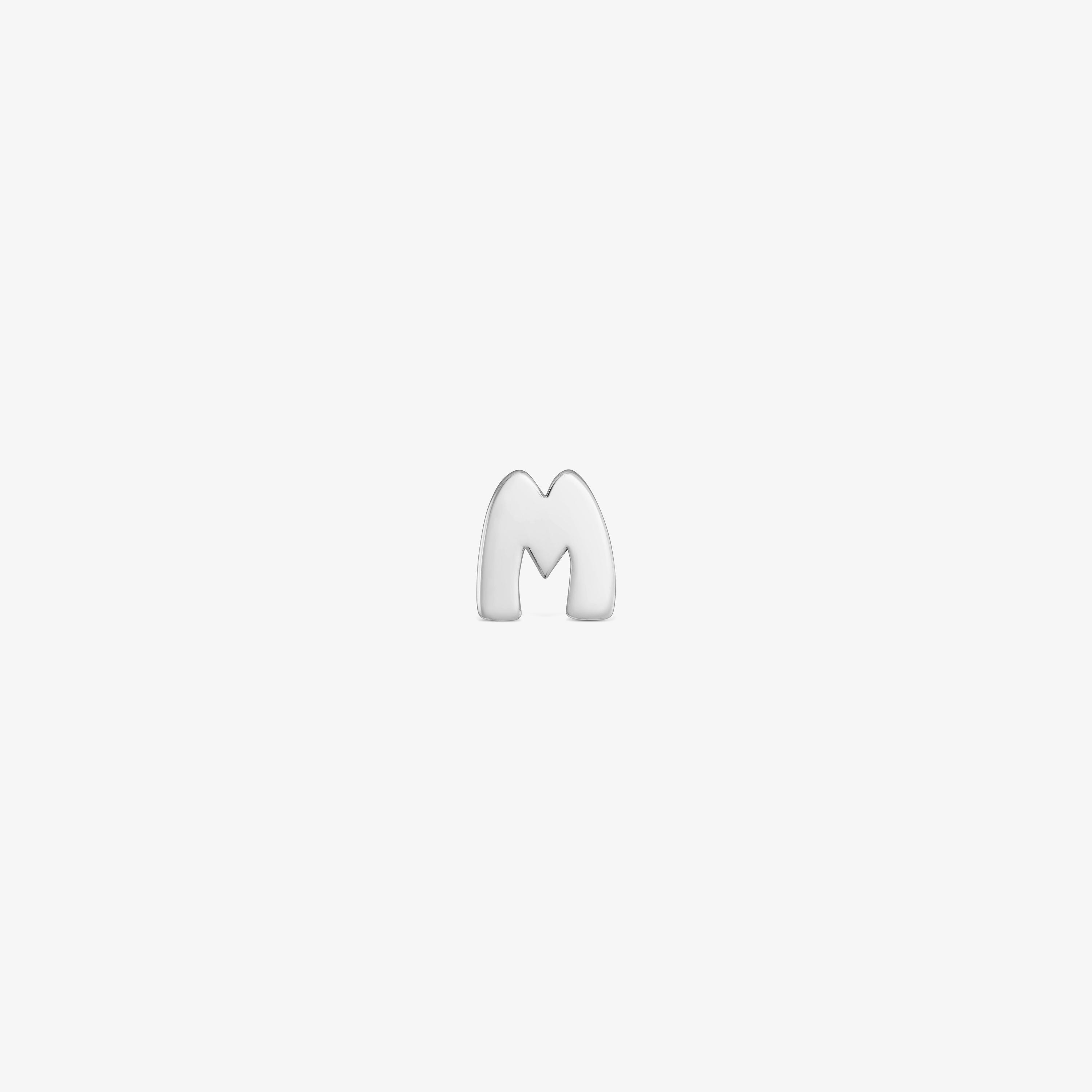 7 mm silver letter M Charm TOUS Mesh Tube
