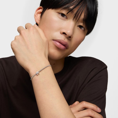 Charm em prata letra M 7&nbsp;mm TOUS Mesh Tube 