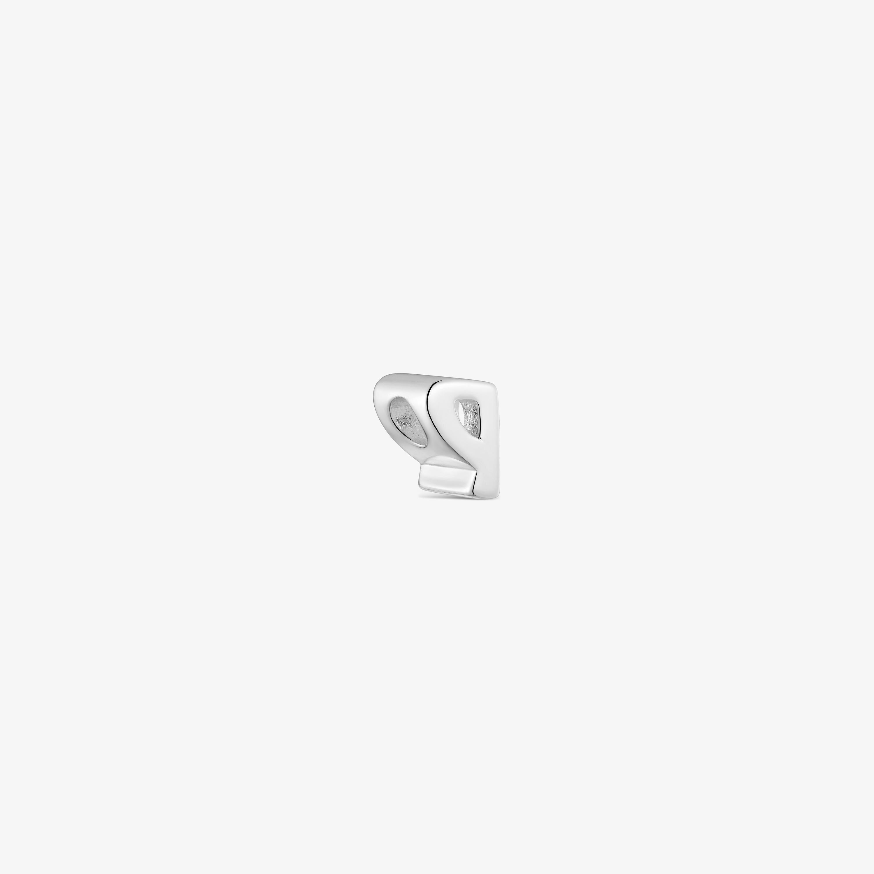 7 mm silver letter P Charm TOUS Mesh Tube 