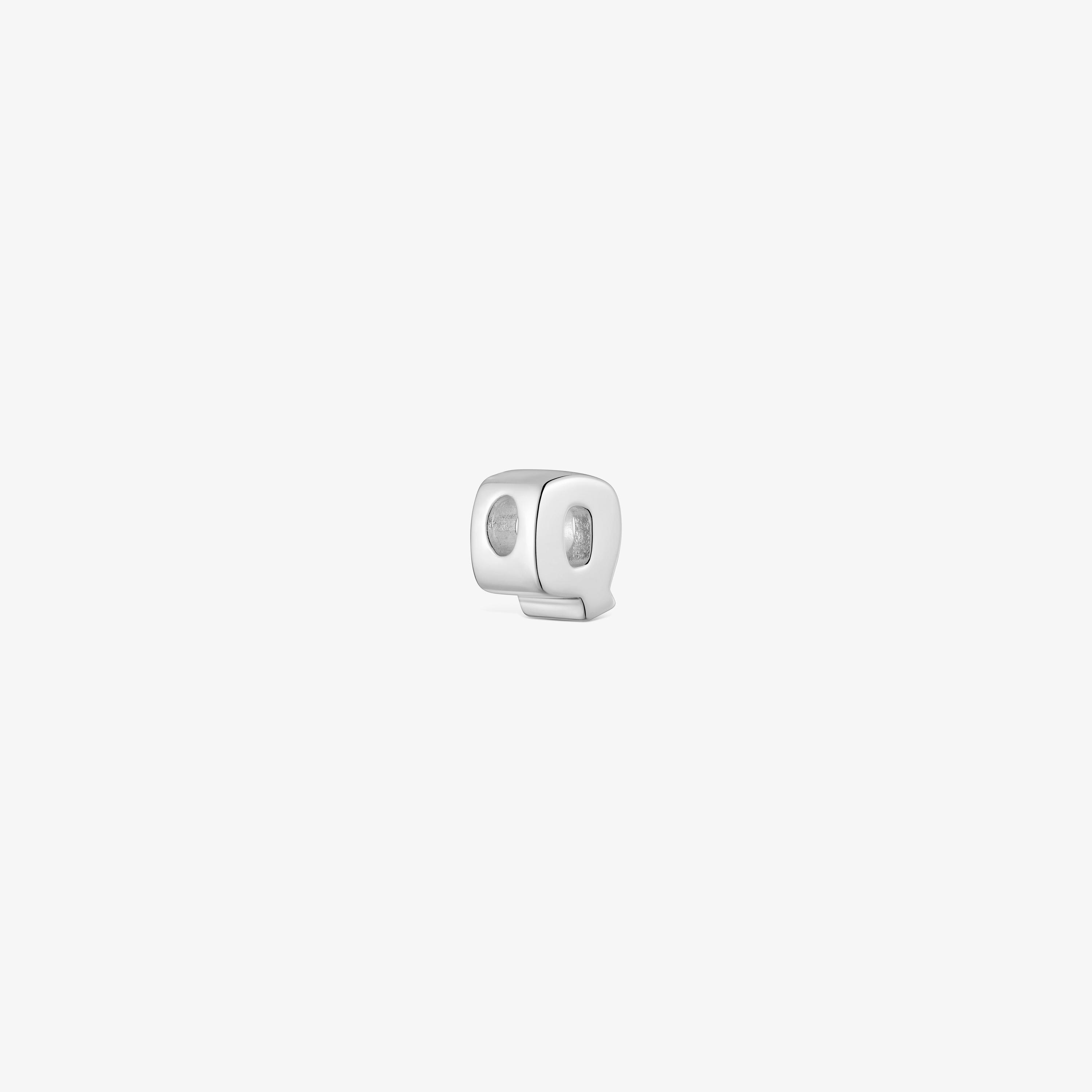 7 mm silver letter Q Charm TOUS Mesh Tube 