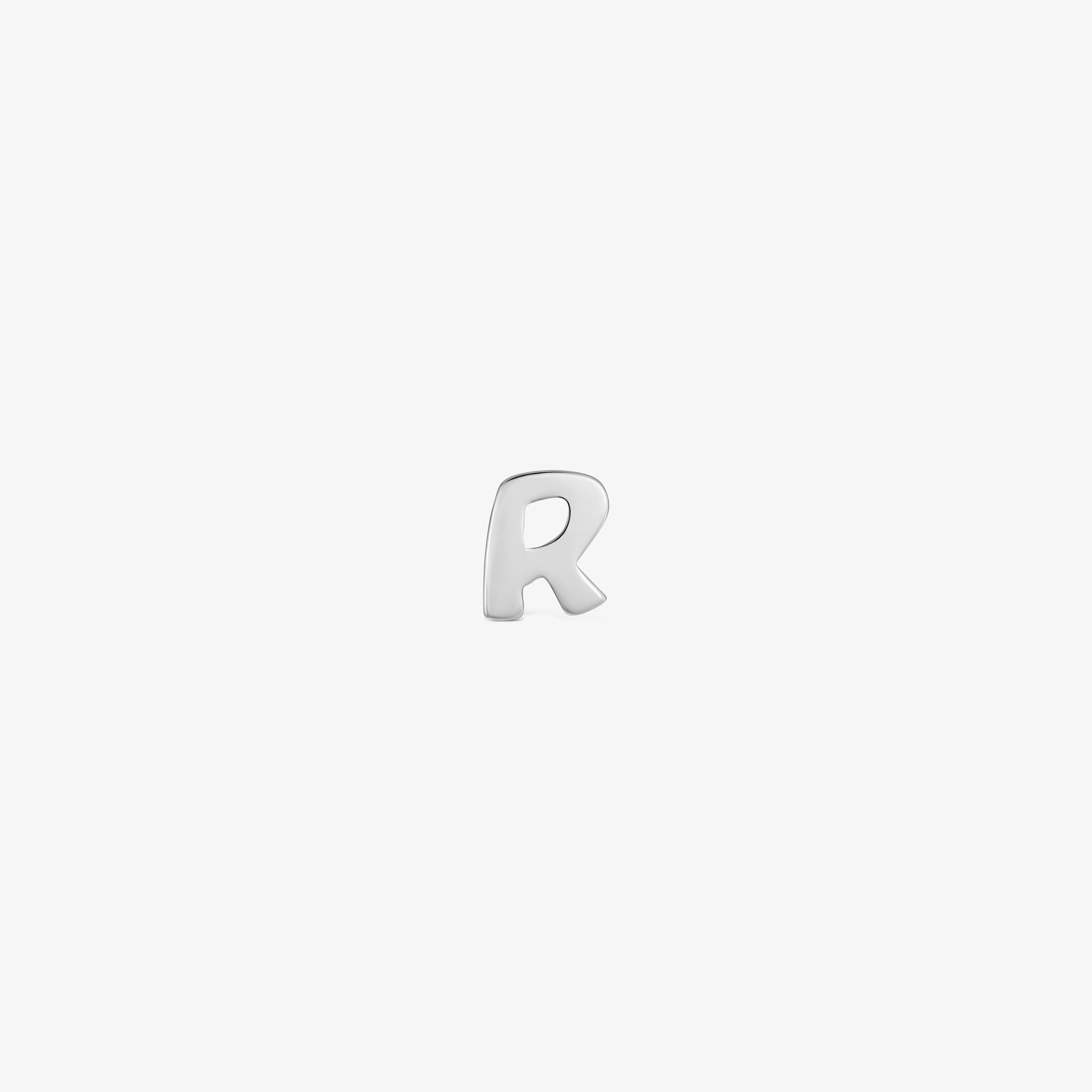 7 mm silver letter R Charm TOUS Mesh Tube 