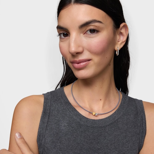 Charm em prata letra R 7&nbsp;mm TOUS Mesh Tube 