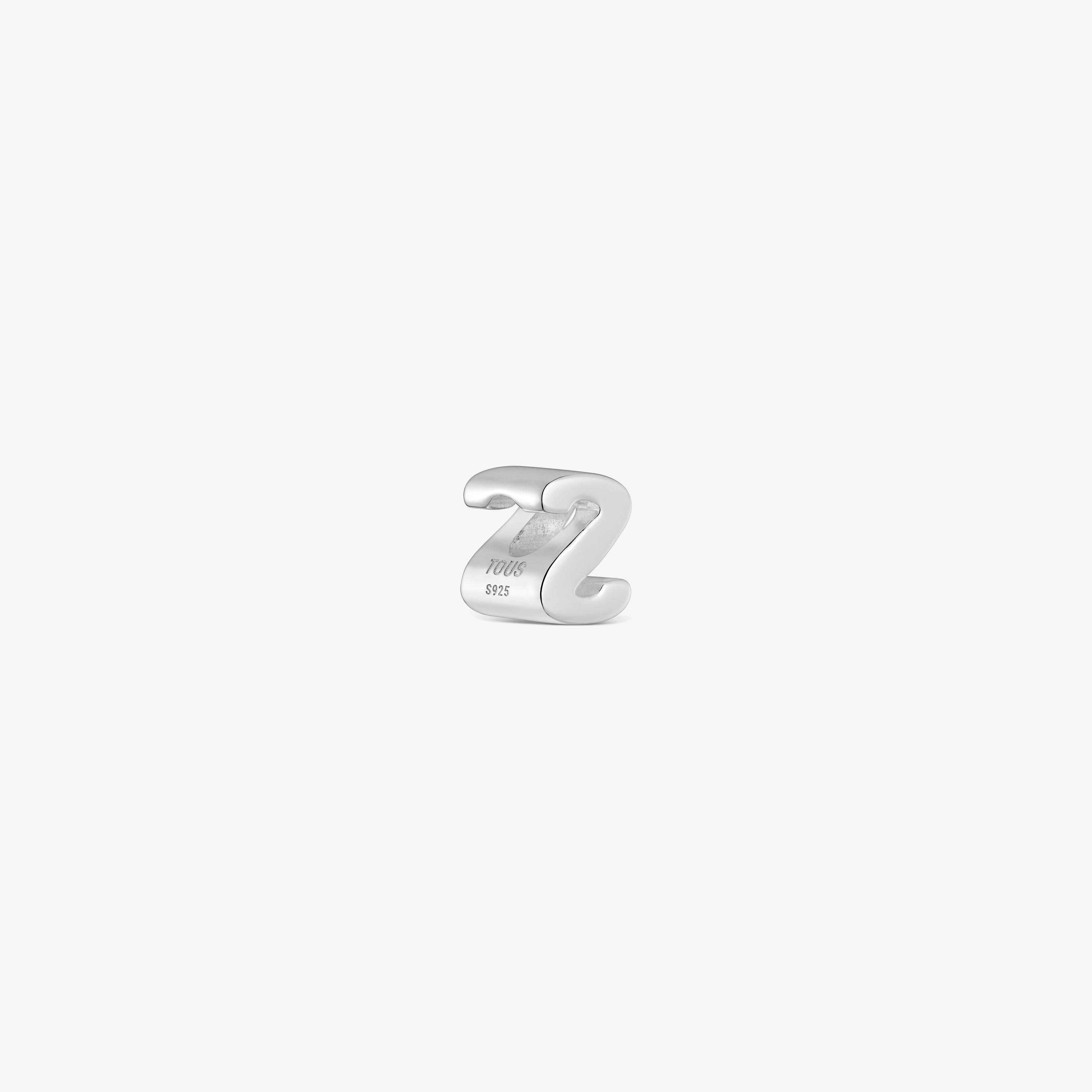 7 mm silver letter S Charm TOUS Mesh Tube 