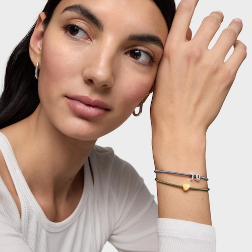 Charm em prata letra T 7&nbsp;mm TOUS Mesh Tube 