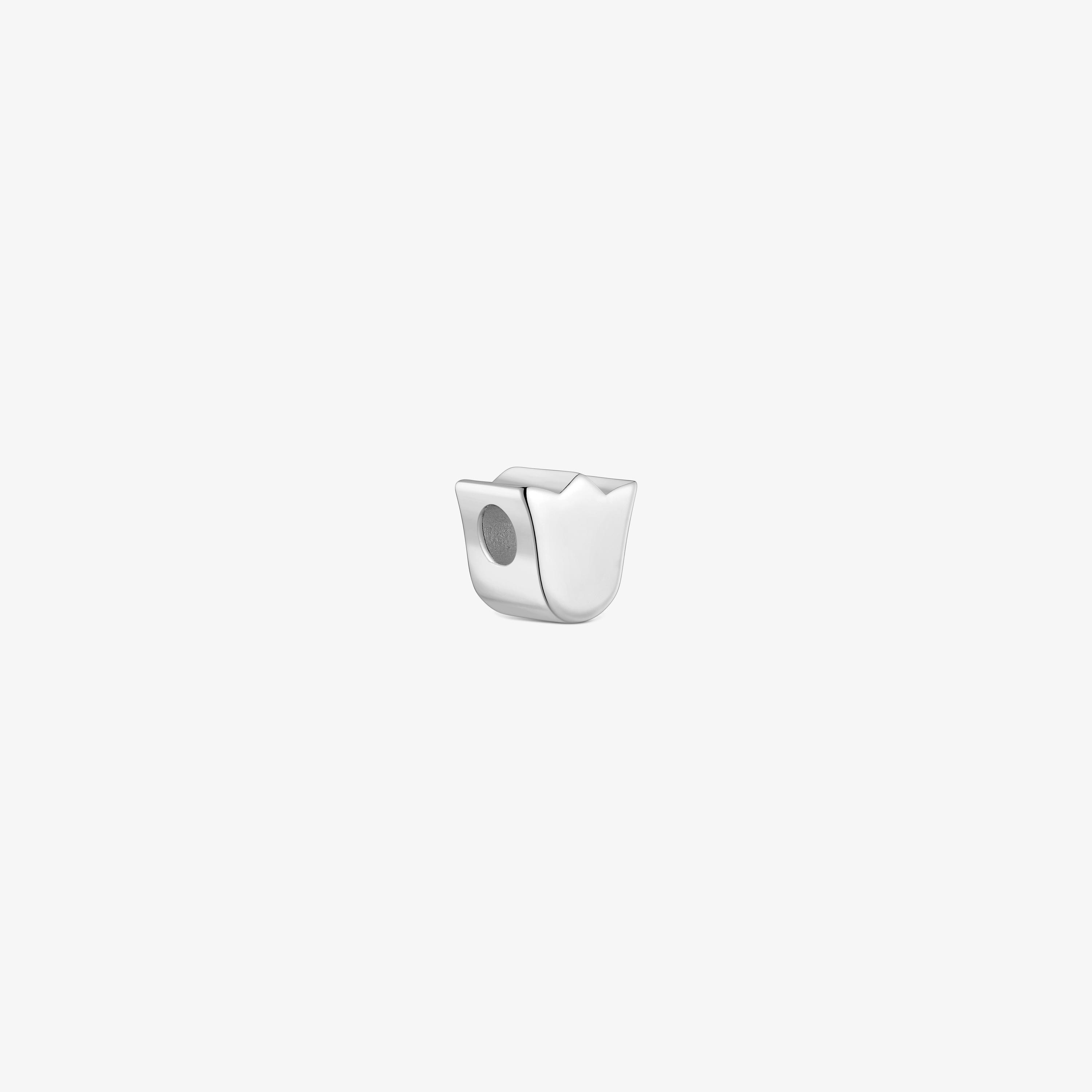7 mm silver tulip-motif Charm TOUS Mesh Tube 