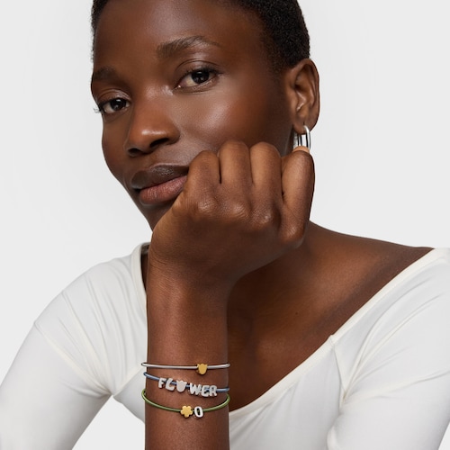 Charm em prata motivo tulipa 7&nbsp;mm TOUS Mesh Tube 