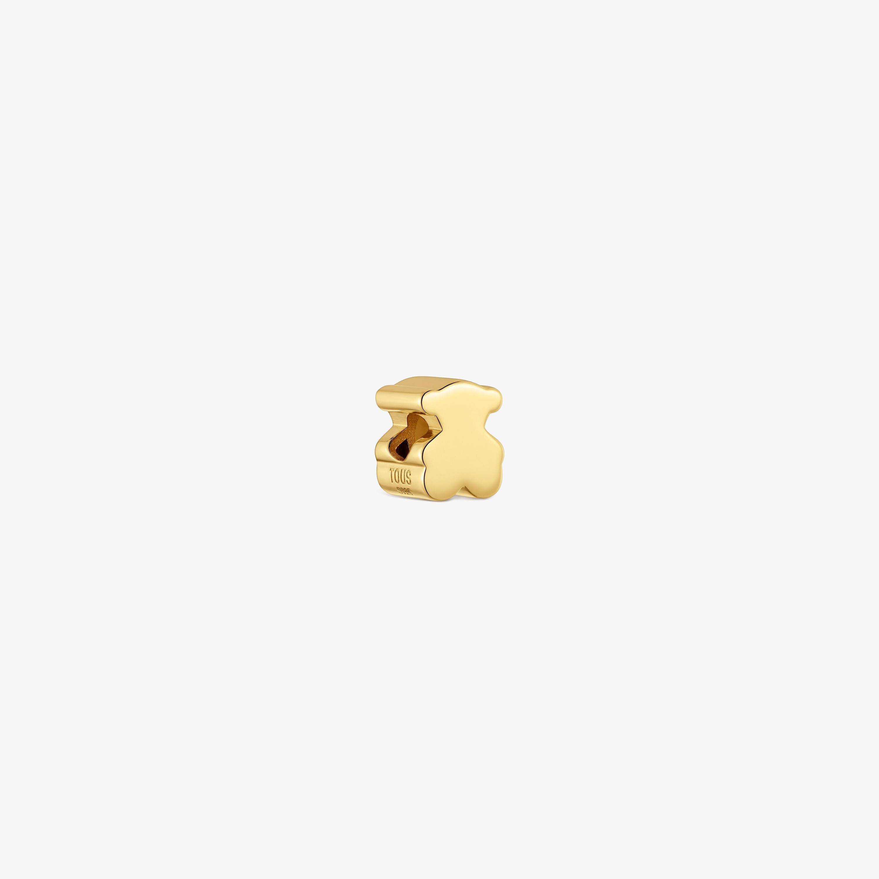 7 mm bear-motif Charm with 18K gold vermeil TOUS Mesh Tube 