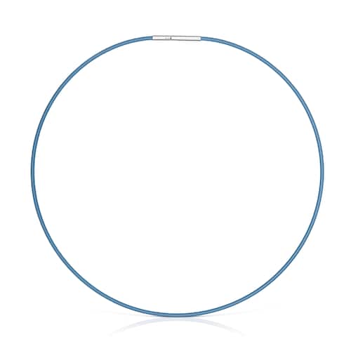 Náhrdelník z tyrkysové oceli o tloušťce 2 mm TOUS Mesh Tube