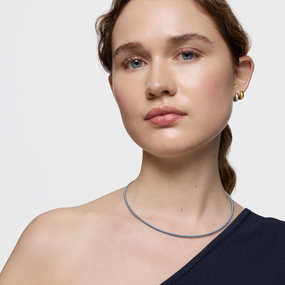 Collier en acier turquoise 2&nbsp;mm TOUS Mesh Tube