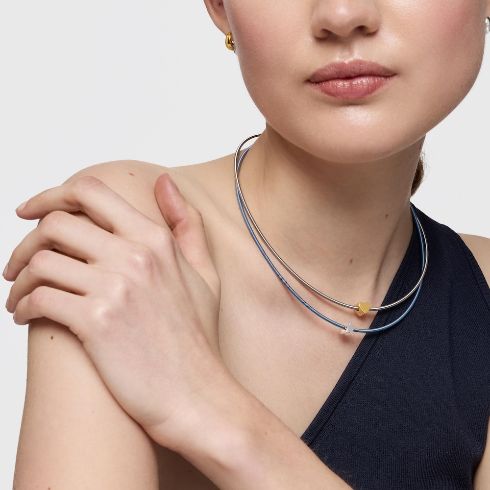 Collier en acier turquoise 2&nbsp;mm TOUS Mesh Tube