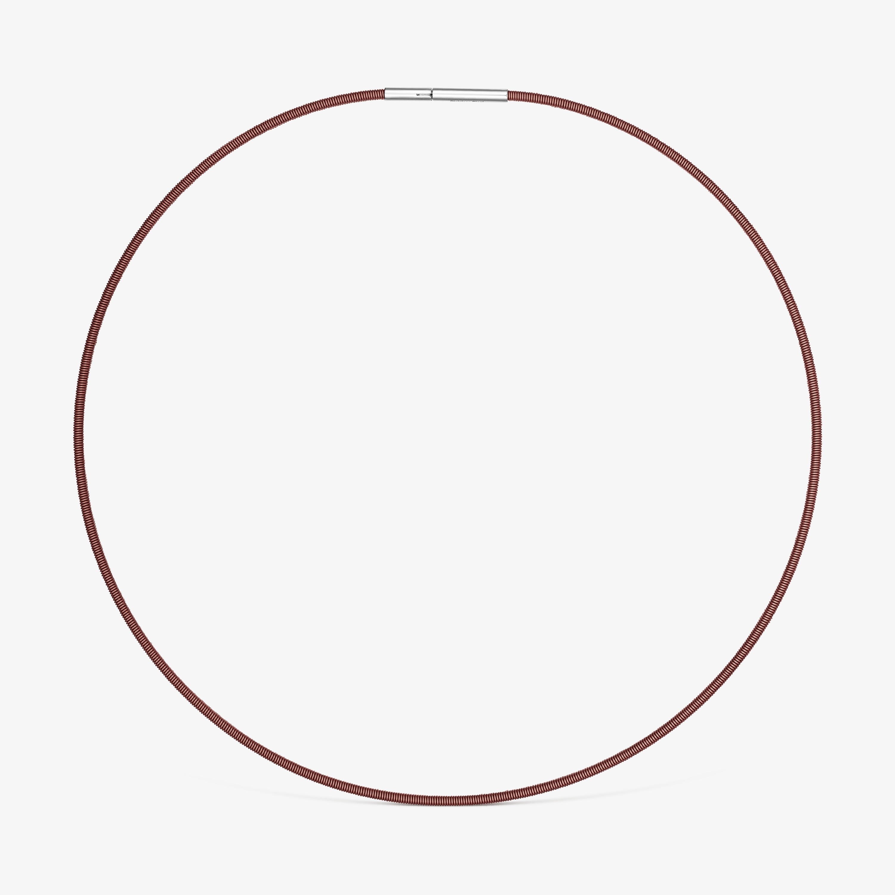 2 mm brown steel Necklace TOUS Mesh Tube | TOUS