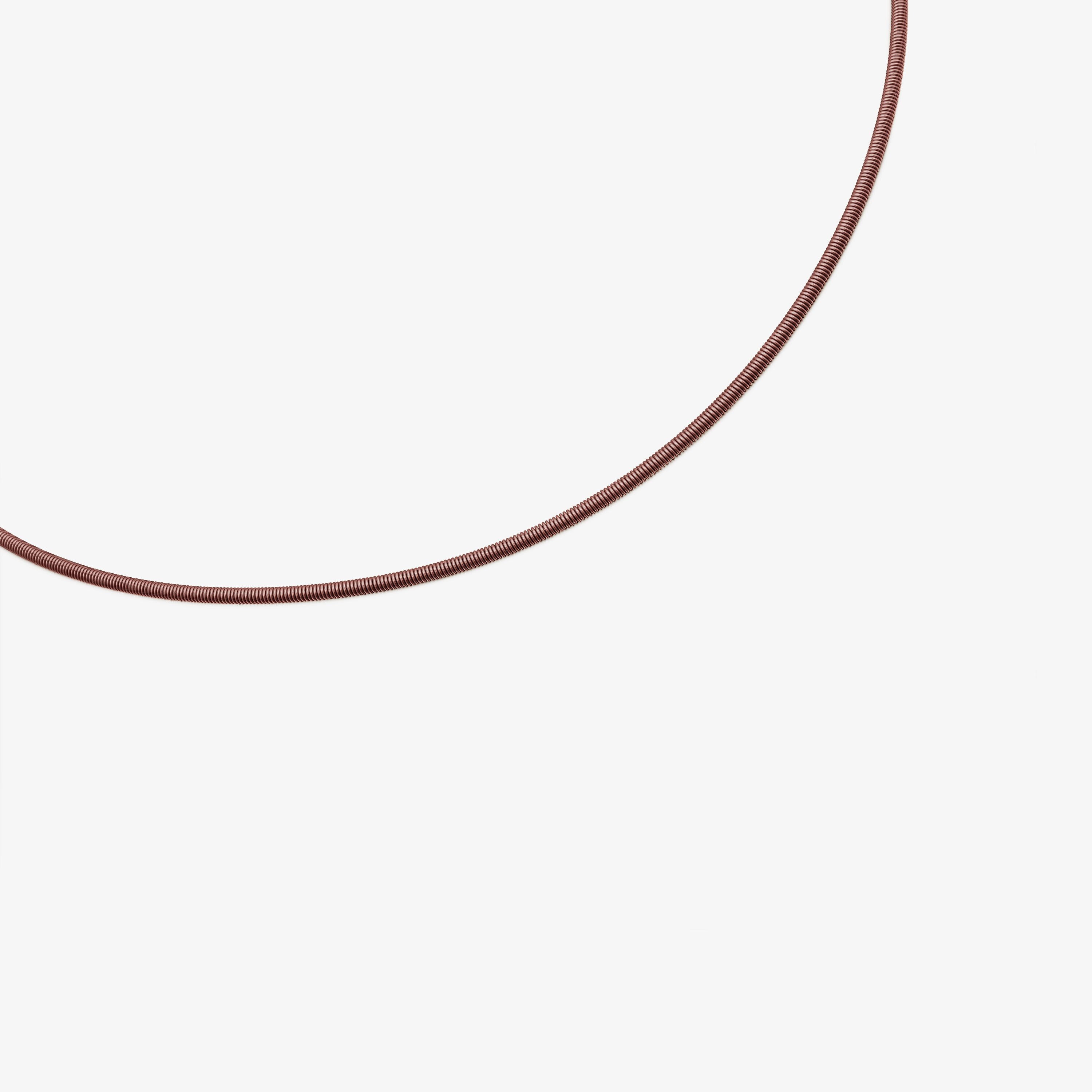 2 mm brown steel Necklace TOUS Mesh Tube