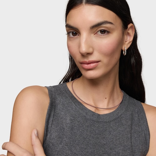 Collar de acero marr&oacute;n 2 mm TOUS Mesh Tube