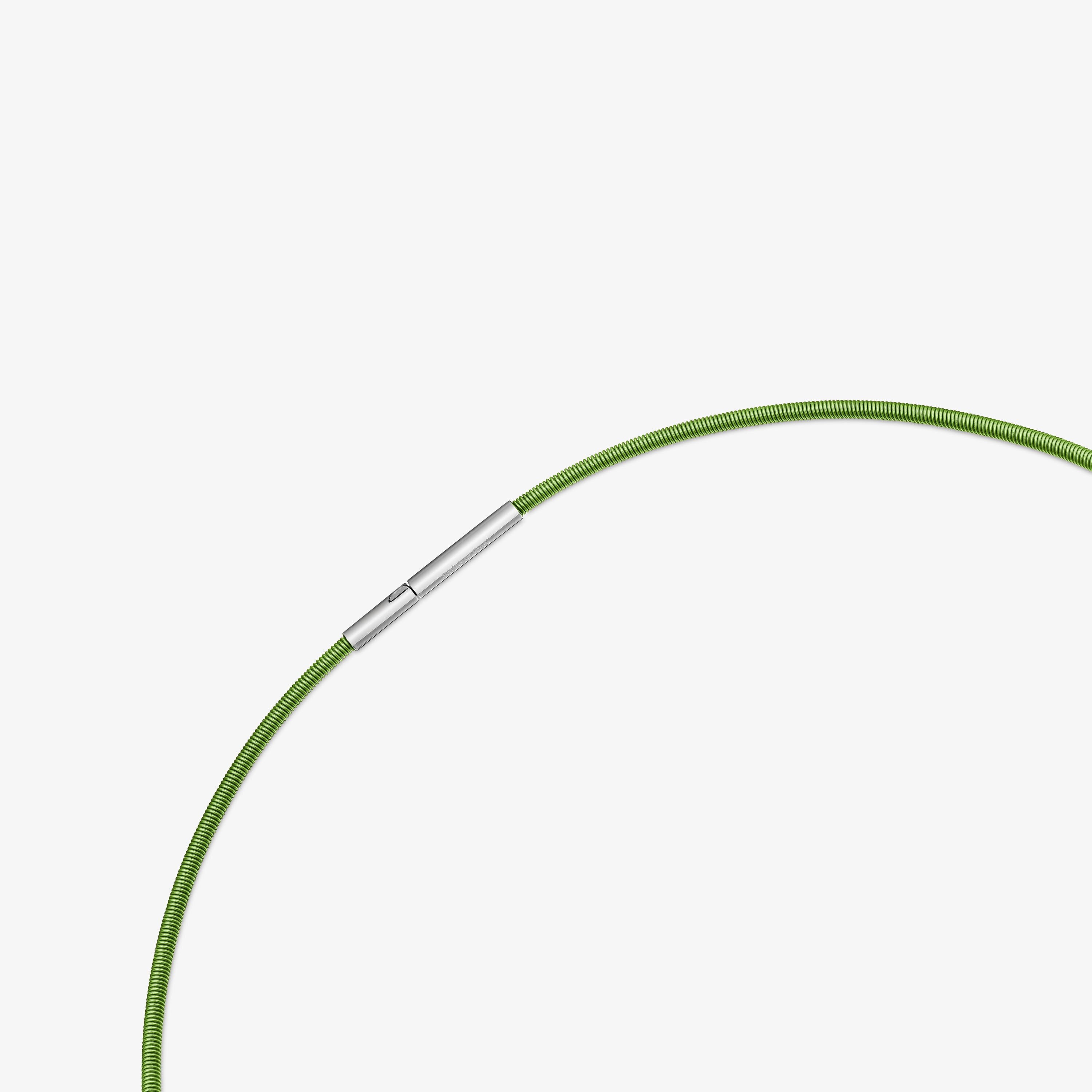 2 mm green steel Necklace TOUS Mesh Tube