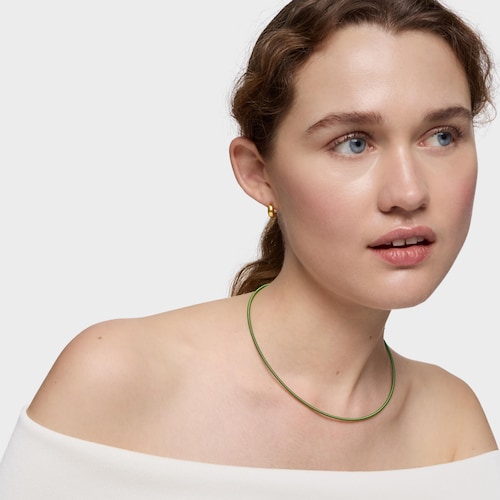 Collar de acero verde 2 mm TOUS Mesh Tube