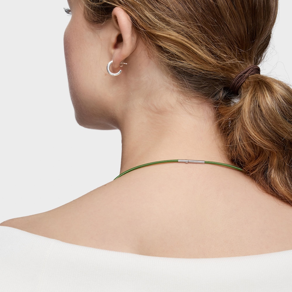 Collar de acero verde 2 mm TOUS Mesh Tube