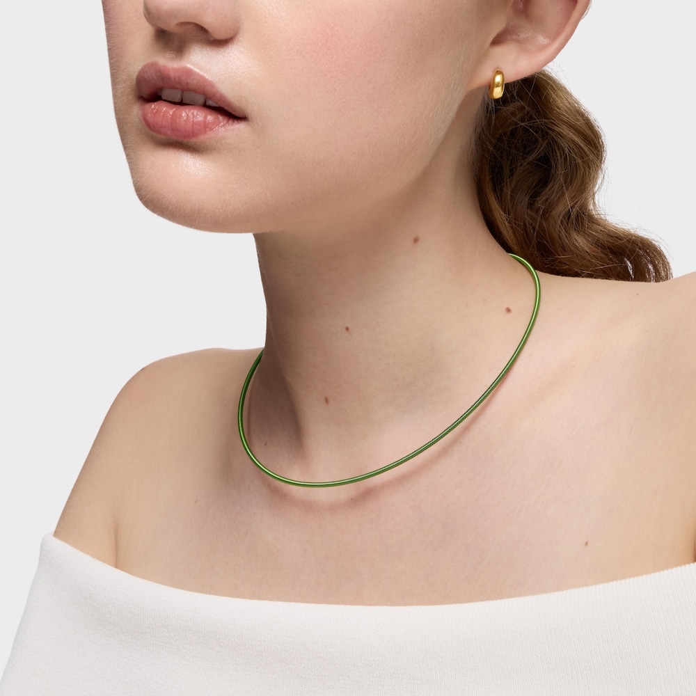 Collar de acero verde 2 mm TOUS Mesh Tube