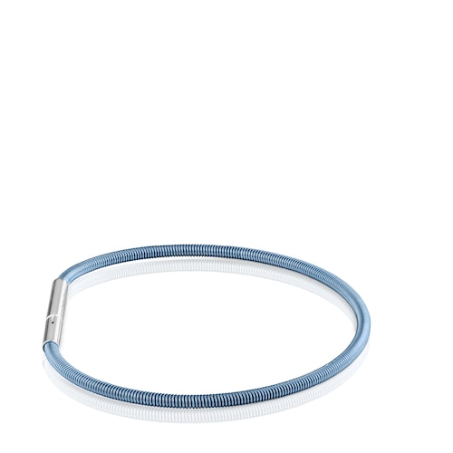 Pulsera de acero turquesa 2 mm TOUS Mesh Tube