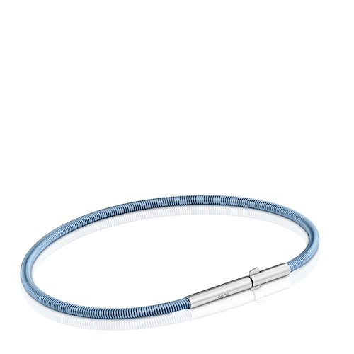 Pulsera de acero turquesa 2 mm TOUS Mesh Tube