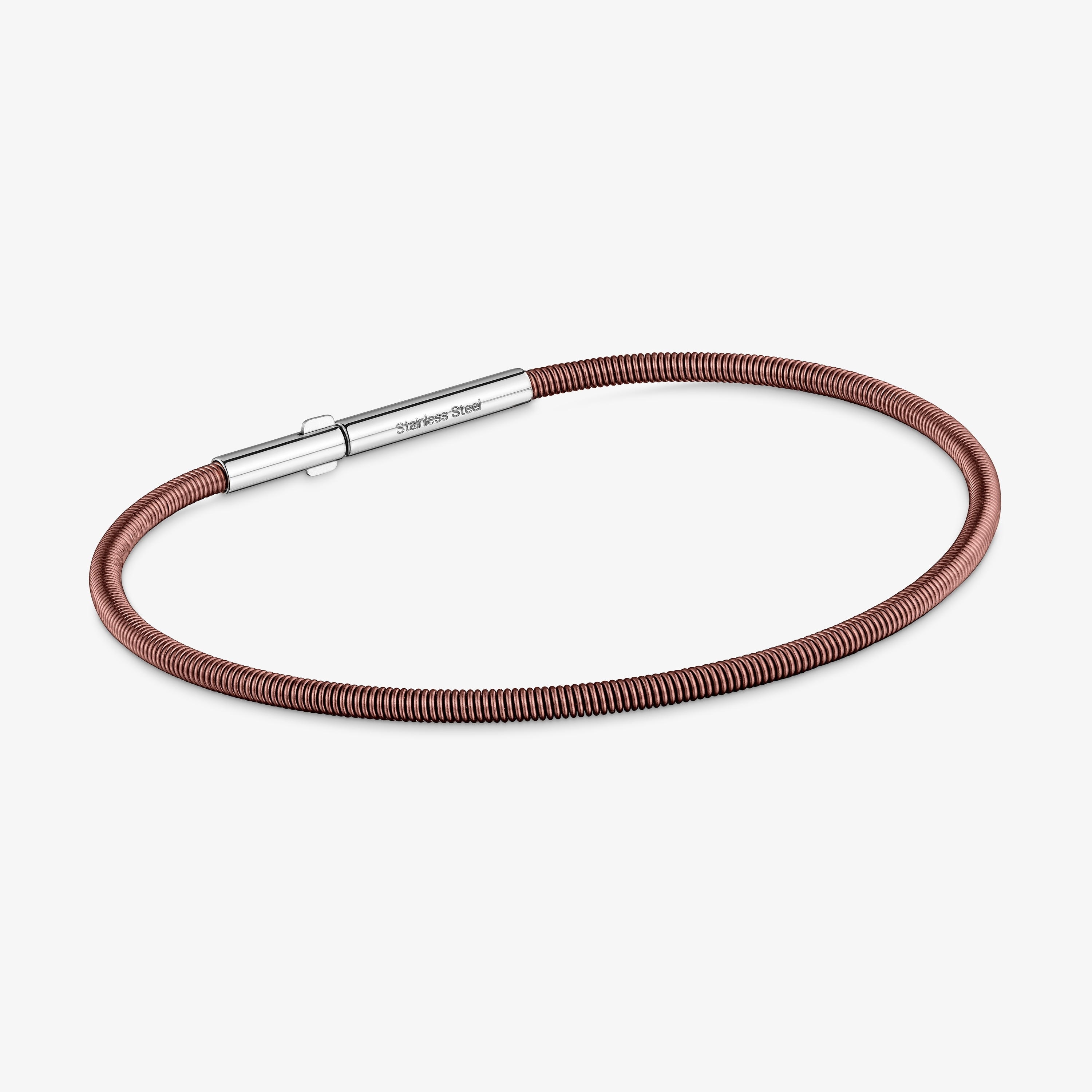 2 mm brown steel Bracelet TOUS Mesh Tube