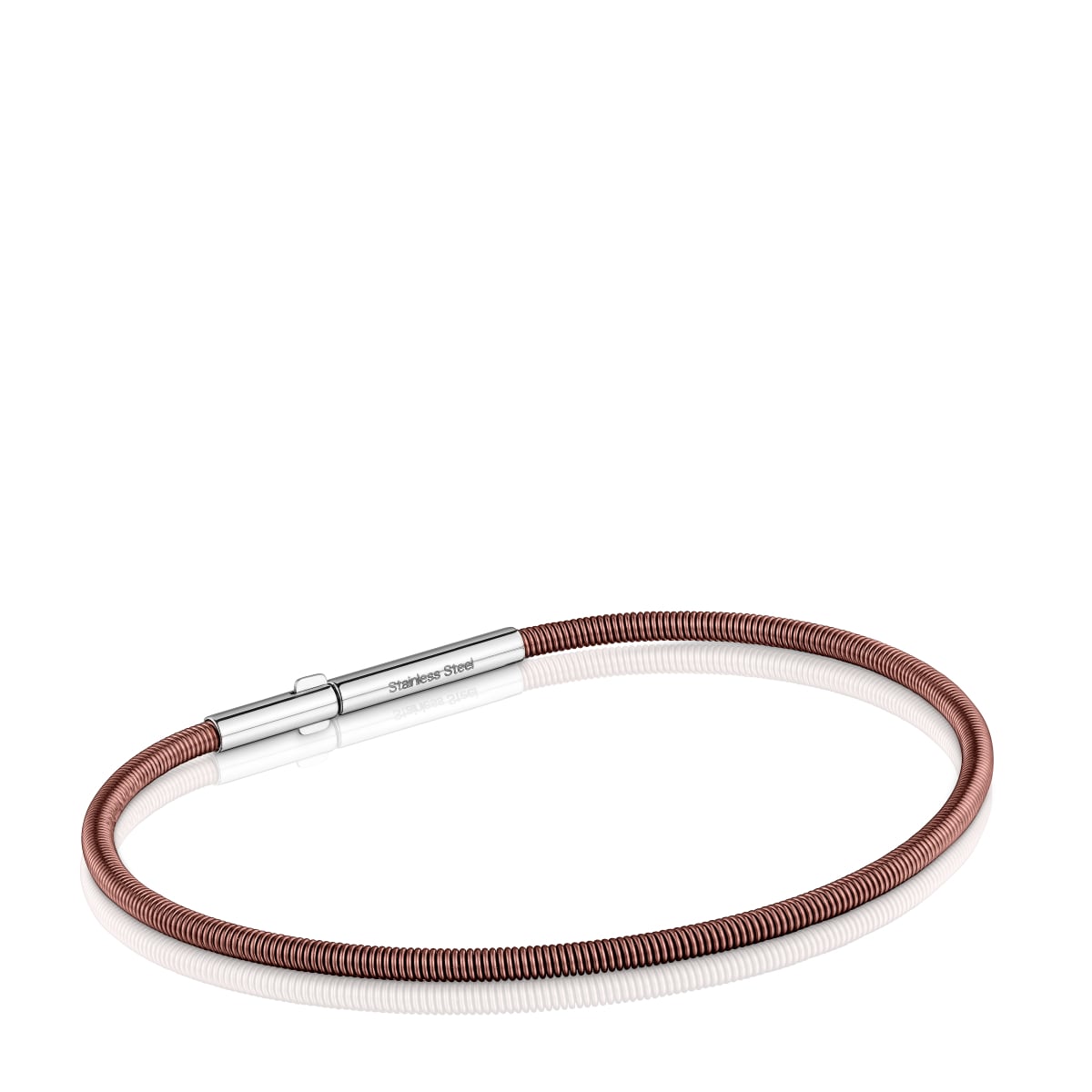 Tous - Pulsera De Acero Marrón 2 Mm Tous Mesh Tube - Marrón