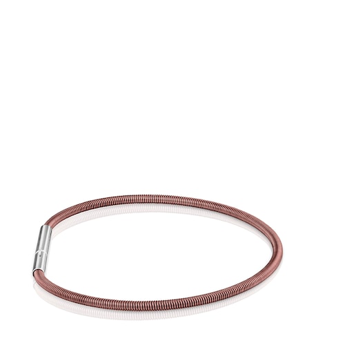 Pulsera de acero marrón 2 mm TOUS Mesh Tube