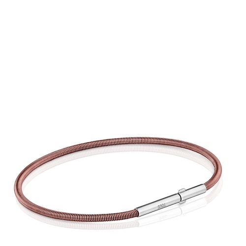 Pulsera de acero marrón 2 mm TOUS Mesh Tube
