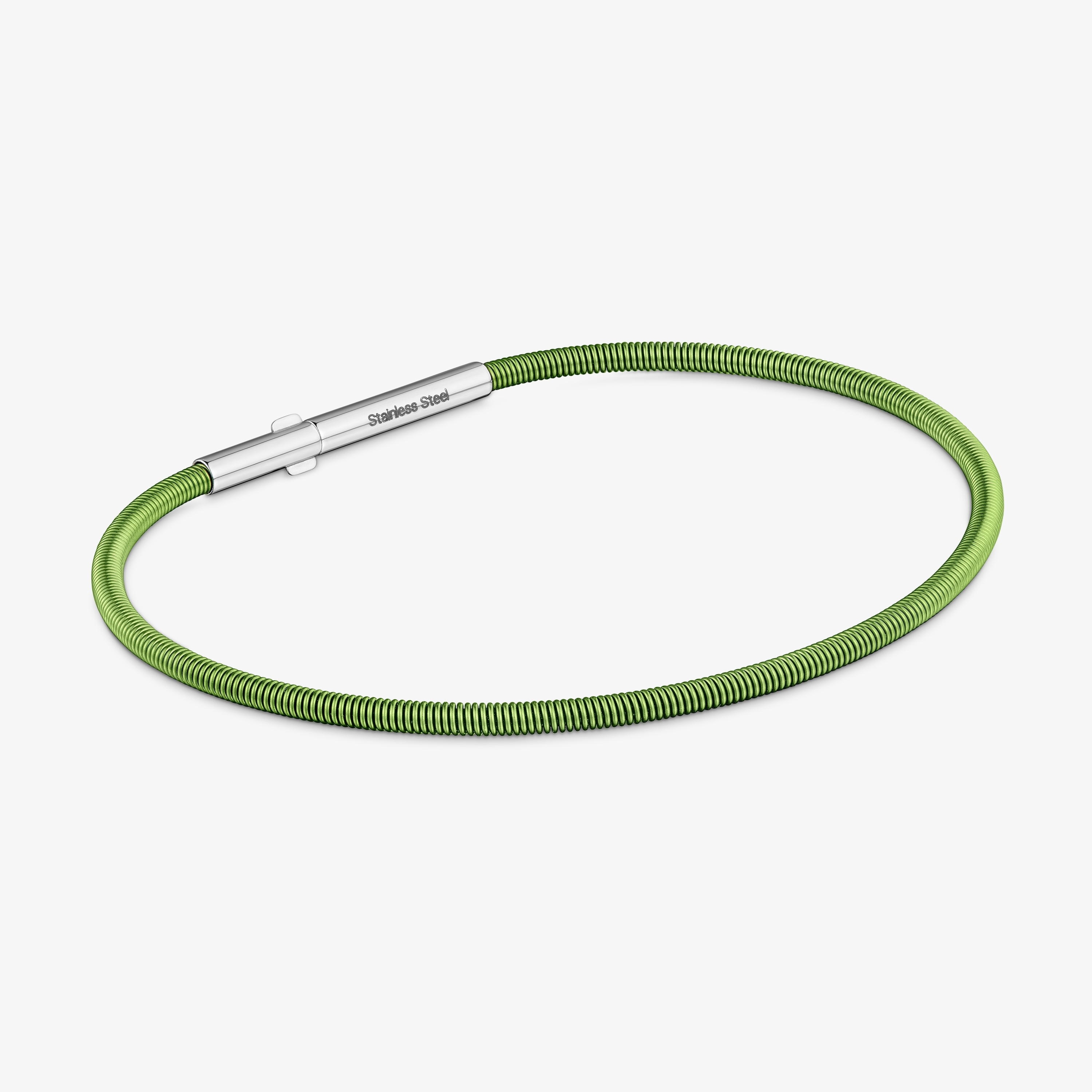 2 mm green steel Bracelet TOUS Mesh Tube