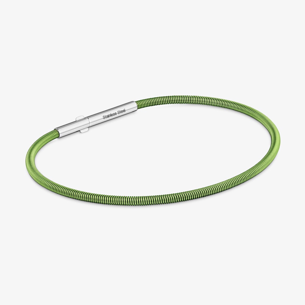Pulsera de acero verde 2 mm TOUS Mesh Tube