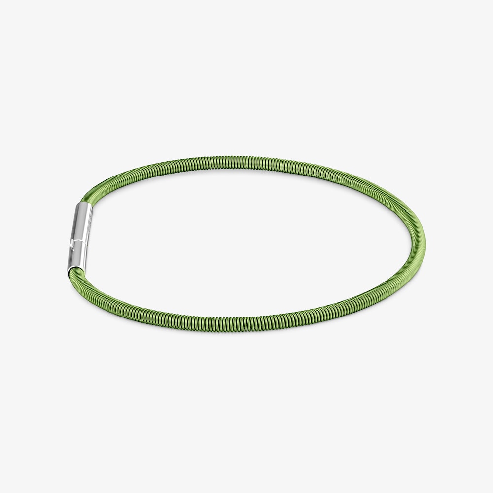 Pulsera de acero verde 2 mm TOUS Mesh Tube