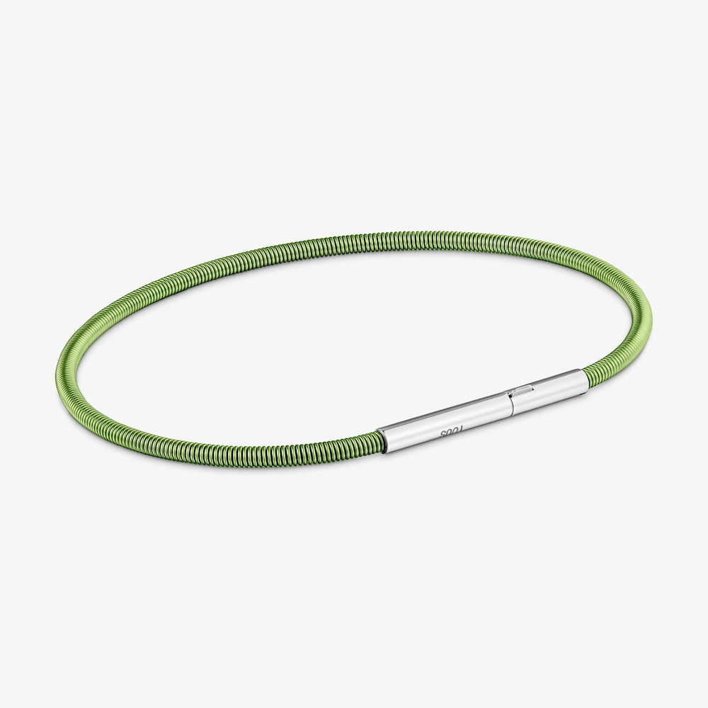 Pulsera de acero verde 2 mm TOUS Mesh Tube