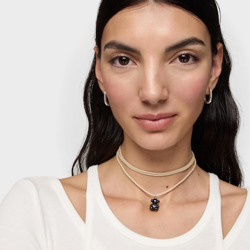 Długi Naszyjnik ze srebra w kolorze beżowym TOUS Basics