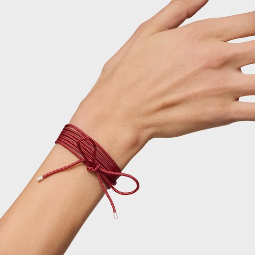 Colar comprido em prata na cor bordeaux TOUS Basics