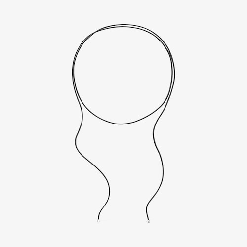 Collar largo de plata y cord&oacute;n color negro TOUS Basics