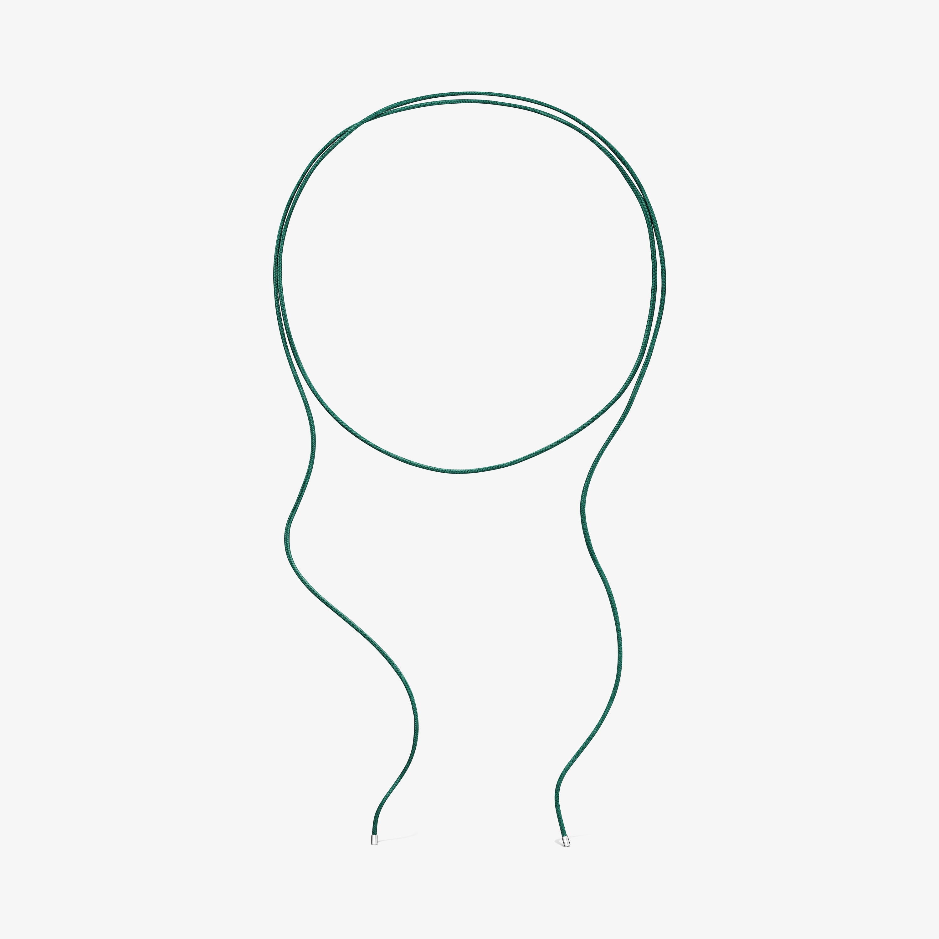 Long green silver Necklace TOUS Basics