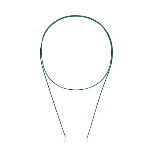 Colar comprido em prata verde TOUS Basics