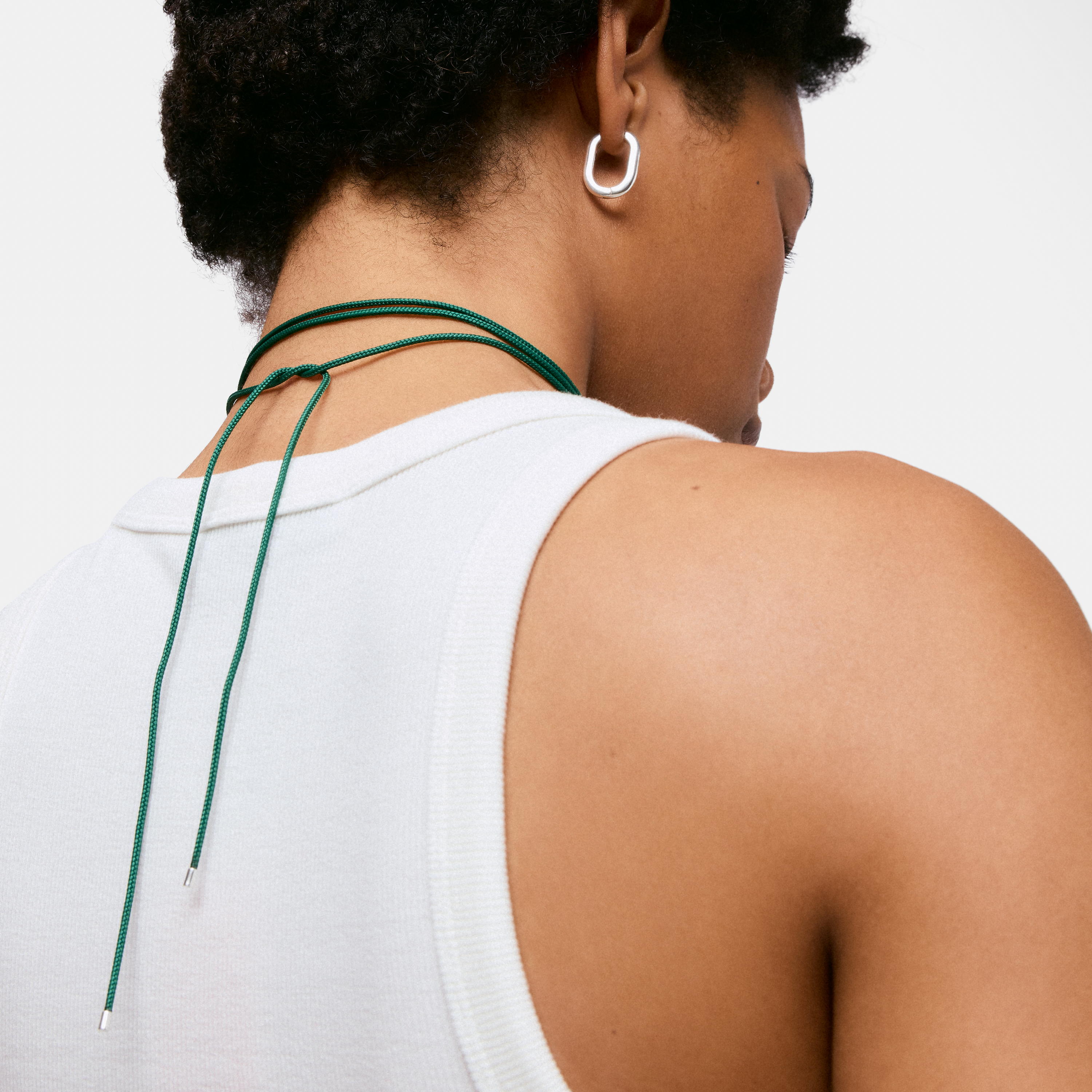 Long green silver Necklace TOUS Basics