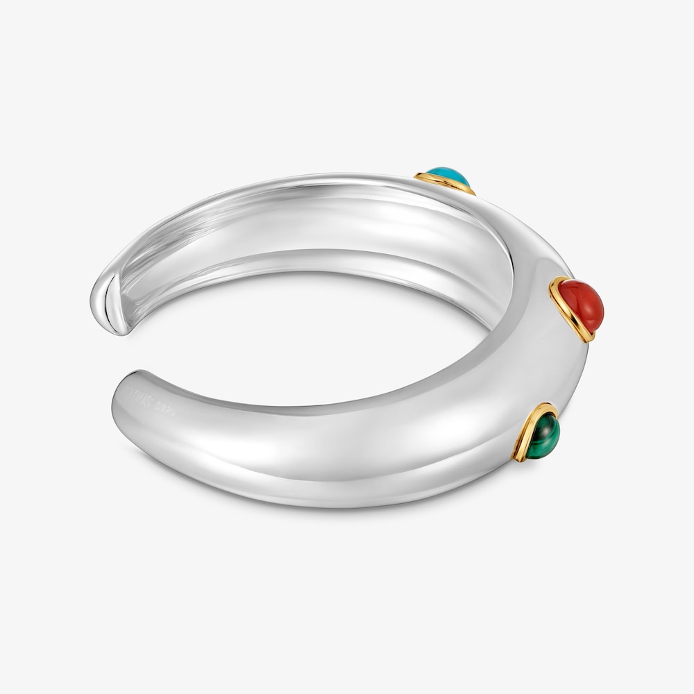 Bracciale rigido bicolore con pietre preziose TOUS Warm