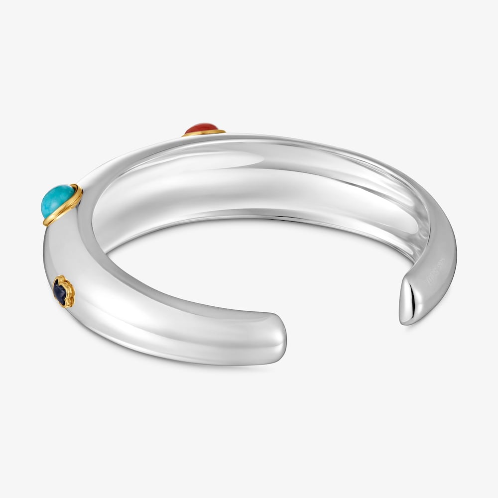 Bracciale rigido bicolore con pietre preziose TOUS Warm