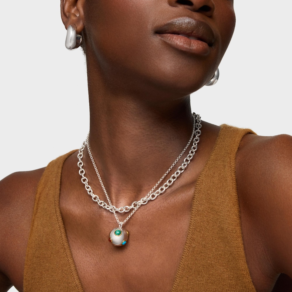 Dije bicolor y gemas Warm