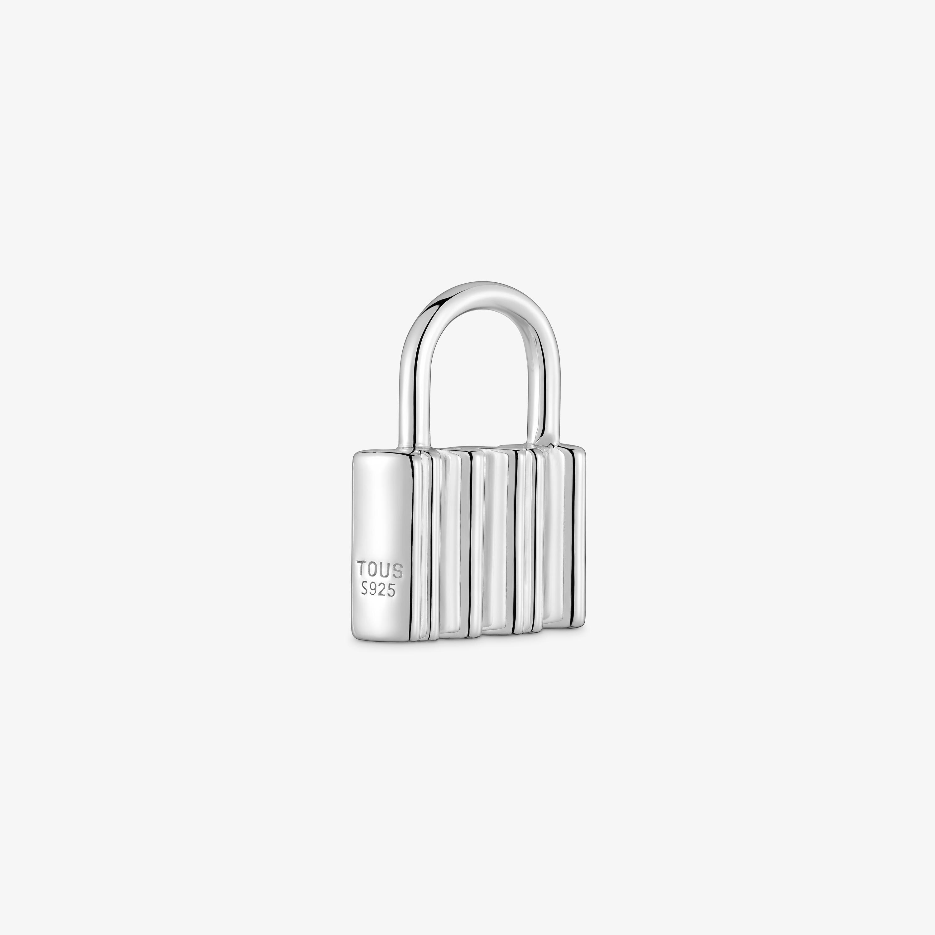 Silver padlock motif Pendant TOUS Mama